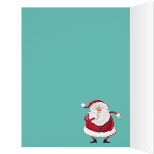 クリスマスサンタクロースとウィンターカード (内側(左))