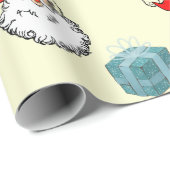 クリスマスサンタクロースとギフトラッピング紙 ラッピングペーパー (ロールコーナー)