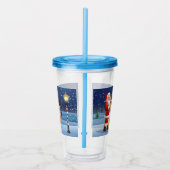 クリスマスサンタクロースとトナカイ アクリルタンブラー (右)