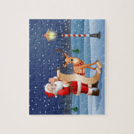 クリスマスサンタクロースとトナカイ |休日 ジグソーパズル