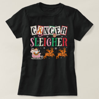 クリスマスサンタクロースと羊の白血病認識度 Tシャツ
