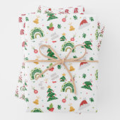 クリスマスサンタクロースのクリスマス ラッピングペーパーシート (インサイチュ)