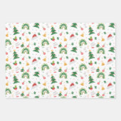 クリスマスサンタクロースのクリスマス ラッピングペーパーシート (正面)