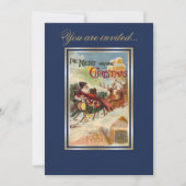 クリスマスサンタクロースのディナー前の夜 招待状 (正面)