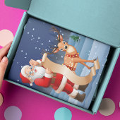 クリスマスサンタクロースのトナカイかわいい冬 薄葉紙