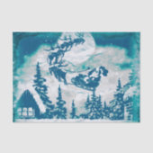 クリスマスサンタクロースのトナカイの風景 薄葉紙 (正面)