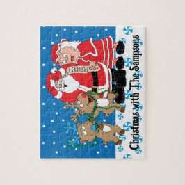 クリスマスサンタクロースのトナカイ ジグソーパズル