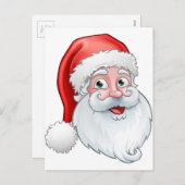クリスマスサンタクロースの漫画 シーズンポストカード (正面/裏面)