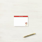 クリスマスサンタクロースの赤と白 ポストイット (デスク上)