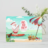 クリスマスサンタクロースアットザビーチカード (スタンド正面)