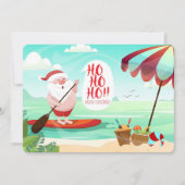 クリスマスサンタクロースアットザビーチカード (正面)