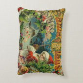 クリスマスサンタクロースアンティークアート アクセントクッション (裏面(縦))