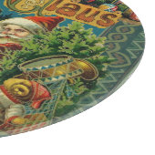 クリスマスサンタクロースアンティークアート カッティングボード (角)