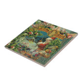 クリスマスサンタクロースアンティークアート タイル (側面)