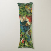 クリスマスサンタクロースアンティークアート ボディピロー (正面縦)