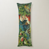 クリスマスサンタクロースアンティークアート ボディピロー (裏面 (縦))