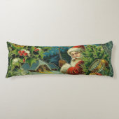 クリスマスサンタクロースアンティークアート ボディピロー (正面)