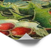 クリスマスサンタクロースアンティークアート ポスター (角)