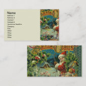 クリスマスサンタクロースアンティークアート 名刺 (正面/裏面)