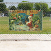 クリスマスサンタクロースアンティークアート 横断幕 (インサイチュ)