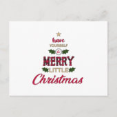 クリスマスサンタクロースカッコいいギークおもしろいギフトアイディア ポストカード (正面)