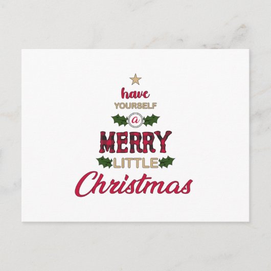 クリスマスサンタクロースカッコいいギークおもしろいギフトアイディア ポストカード (正面)