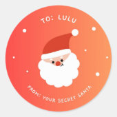 クリスマスサンタクロースクラシックのラウンドステッカーを結婚 ラウンドシール (正面)