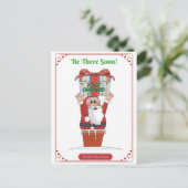 クリスマスサンタクロースクリスマスイラストレーション ポストカード (スタンド正面)