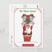 クリスマスサンタクロースクリスマスイラストレーション ポストカード (正面/裏面)