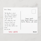 クリスマスサンタクロースクリスマスイラストレーション ポストカード (裏面)