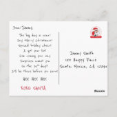 クリスマスサンタクロースクリスマスイラストレーション ポストカード (裏面)