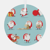 クリスマスサンタクロースコレクション。 ガラスオーナメント (裏面)