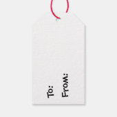 クリスマスサンタクロースゴールデンレトリエバードッグカワイイ ギフトタグ (裏面)