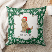 クリスマスサンタクロースゴールデンレトリエバードッグカワイイ クッション (ブランケット)