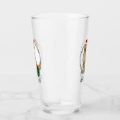 クリスマスサンタクロースゴールデンレトリエバードッグカワイイ タンブラーグラス (右)