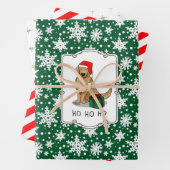 クリスマスサンタクロースゴールデンレトリエバードッグカワイイ ラッピングペーパーシート (インサイチュ)