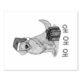 クリスマスサンタクロースゴールデンレトリエバードッグカワイイ ラバースタンプ (インプリント)