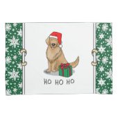 クリスマスサンタクロースゴールデンレトリエバードッグカワイイ 枕カバー (正面右)