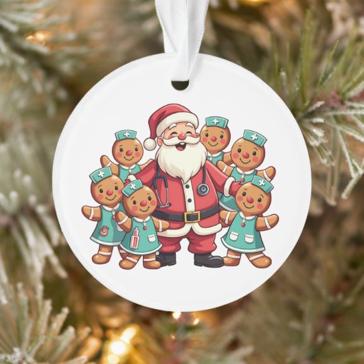 クリスマスサンタクロースジンジャーブレッドナース オーナメント (ツリー)