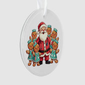 クリスマスサンタクロースジンジャーブレッドナース オーナメント (正面)