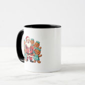 クリスマスサンタクロースジンジャーブレッドナース マグカップ (正面左)
