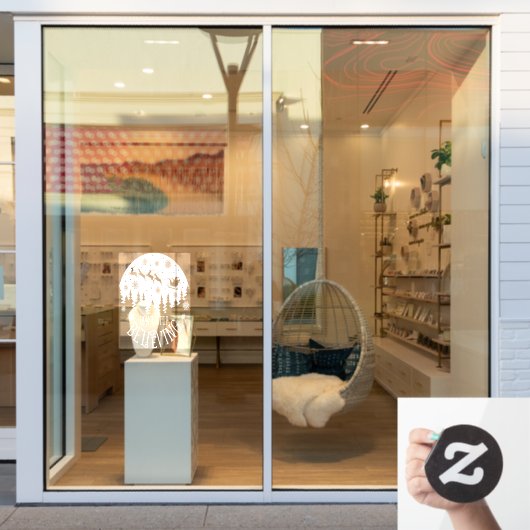 クリスマスサンタクロースストップは白信じくない ウィンドウサイン (店舗窓)