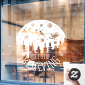 クリスマスサンタクロースストップは白信じくない ウィンドウサイン (カフェ窓)