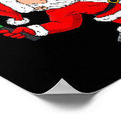 クリスマスサンタクローステニスおもしろい少年少女の子供T ポスター (角)