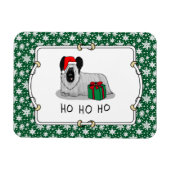 クリスマスサンタクロースハットスカイテリア(シルバー) マグネット (横)