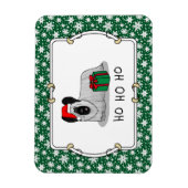 クリスマスサンタクロースハットスカイテリア(シルバー) マグネット (縦)