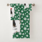 クリスマスサンタクロースハットロットワイラードッグおもしろい バスタオルセット (インサイチュ)