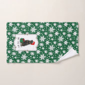 クリスマスサンタクロースハットロットワイラードッグおもしろい バスタオルセット (ハンドタオル)