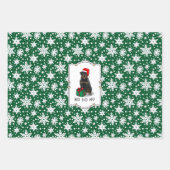クリスマスサンタクロースハットロットワイラードッグおもしろい ラッピングペーパーシート (正面)