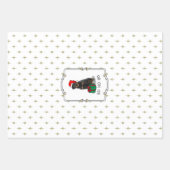 クリスマスサンタクロースハットロットワイラードッグおもしろい ラッピングペーパーシート (正面3)